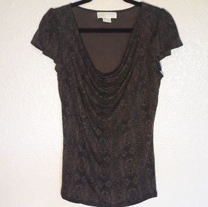 Michael Kors Small Low U Neck Top